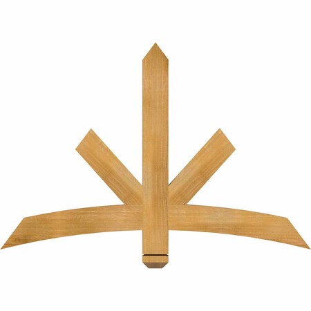 Ekena Millwork Alberta Rough Sawn Timber Gable Bracket, Western Red Cedar, 48"W x 32"H x 2"D x 4"F, 16/12 Pitch GBW048X32X0204ALB00RWR
